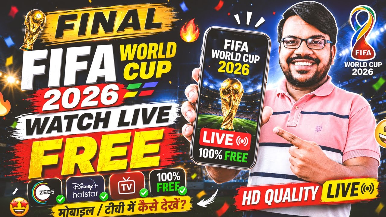 Fifa World Cup Free Mein Kaise Dekhein 2026 | How hai Watch Fifa World Cup Final Match Free Today 