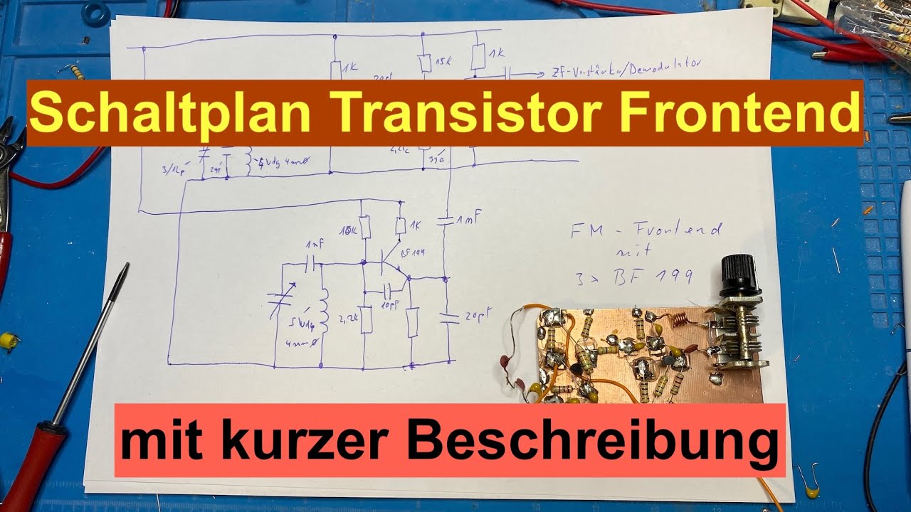 UKW Transistor Frontend Schaltplan, Circuit diagram.