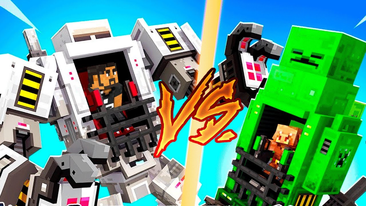 Golem ROBOT Vs Creeper ROBOT ¿Quién Ganara? en Minecraft