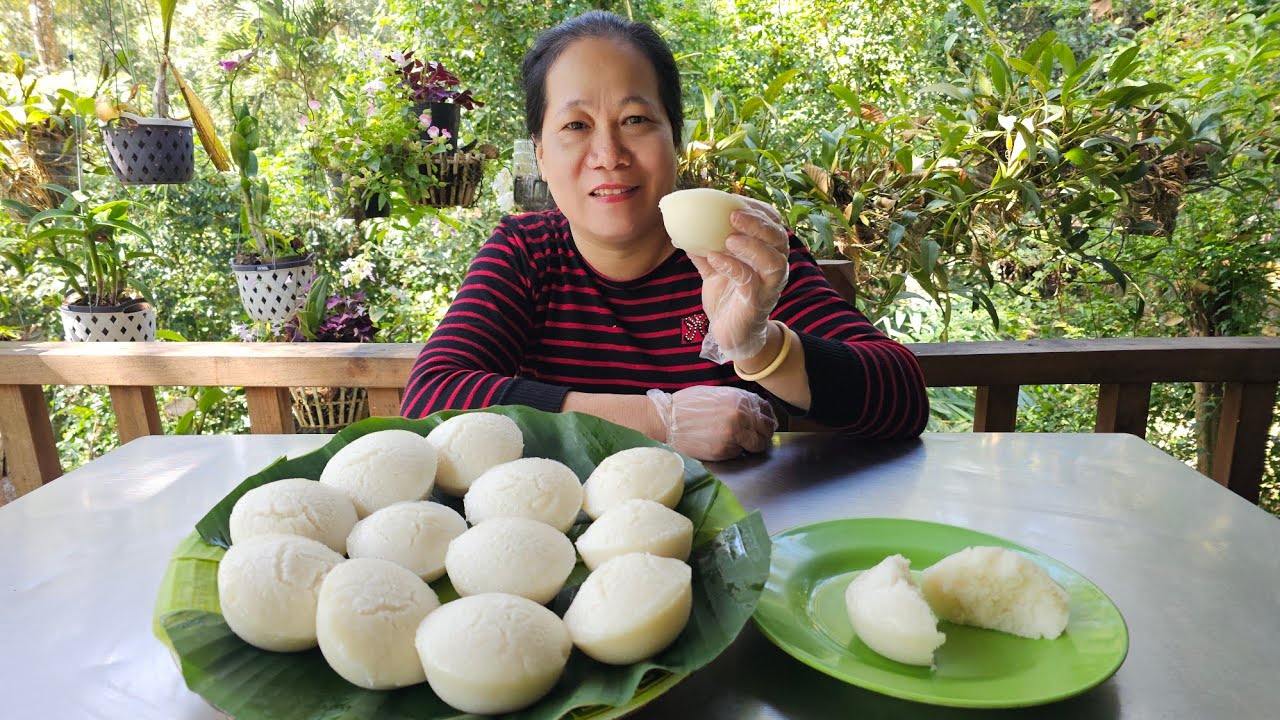 Bánh bò xốp cơm rượu làm tại nhà rất dễ