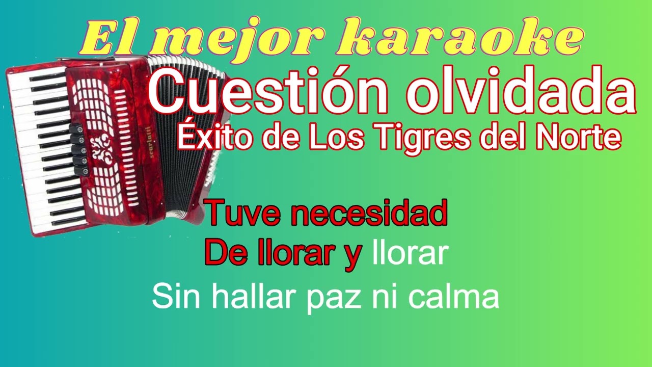 Cuestión olvidada -Karaoke-Un tono abajo-