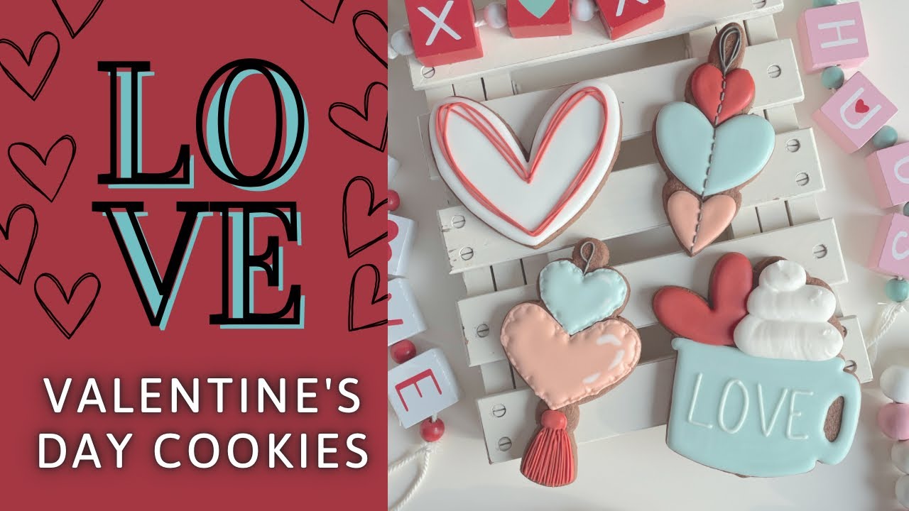 Valentine Cookie Decorating | Relaxing Video | Cookie Decorating Compilation