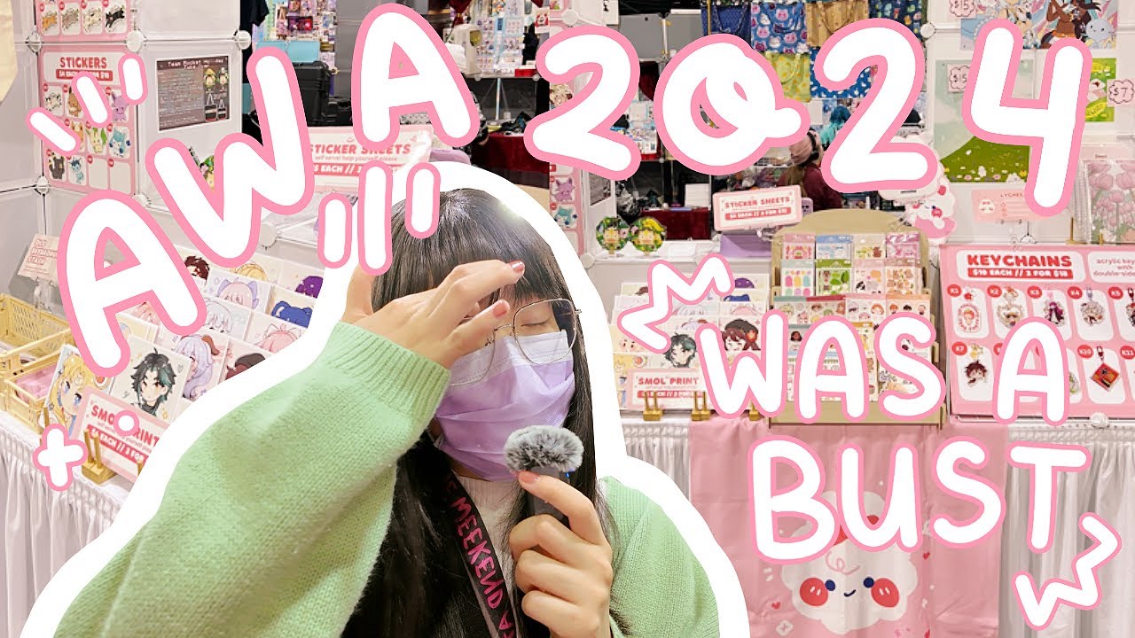 Local Artist Attends Local Anime Con ✿ AWA 2024 ✿ Artist Alley Vlog