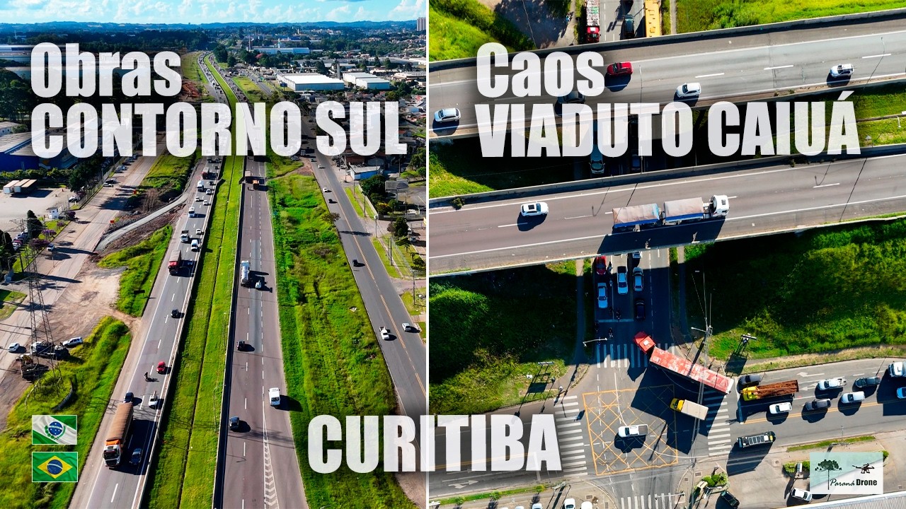 Um dos maiores problemas de Tr&acirc;nsito de Curitiba, Contorno Sul e o Viaduto do Caui&aacute;