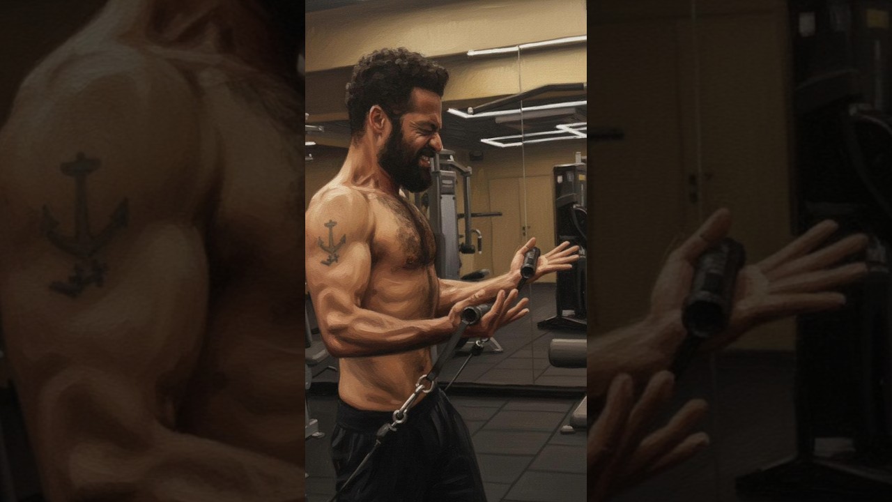 Dragon Movie కోసం NTR కసరత్తు💪🔥Jr NTR Gym Workout Video #ntrneel #movie #update