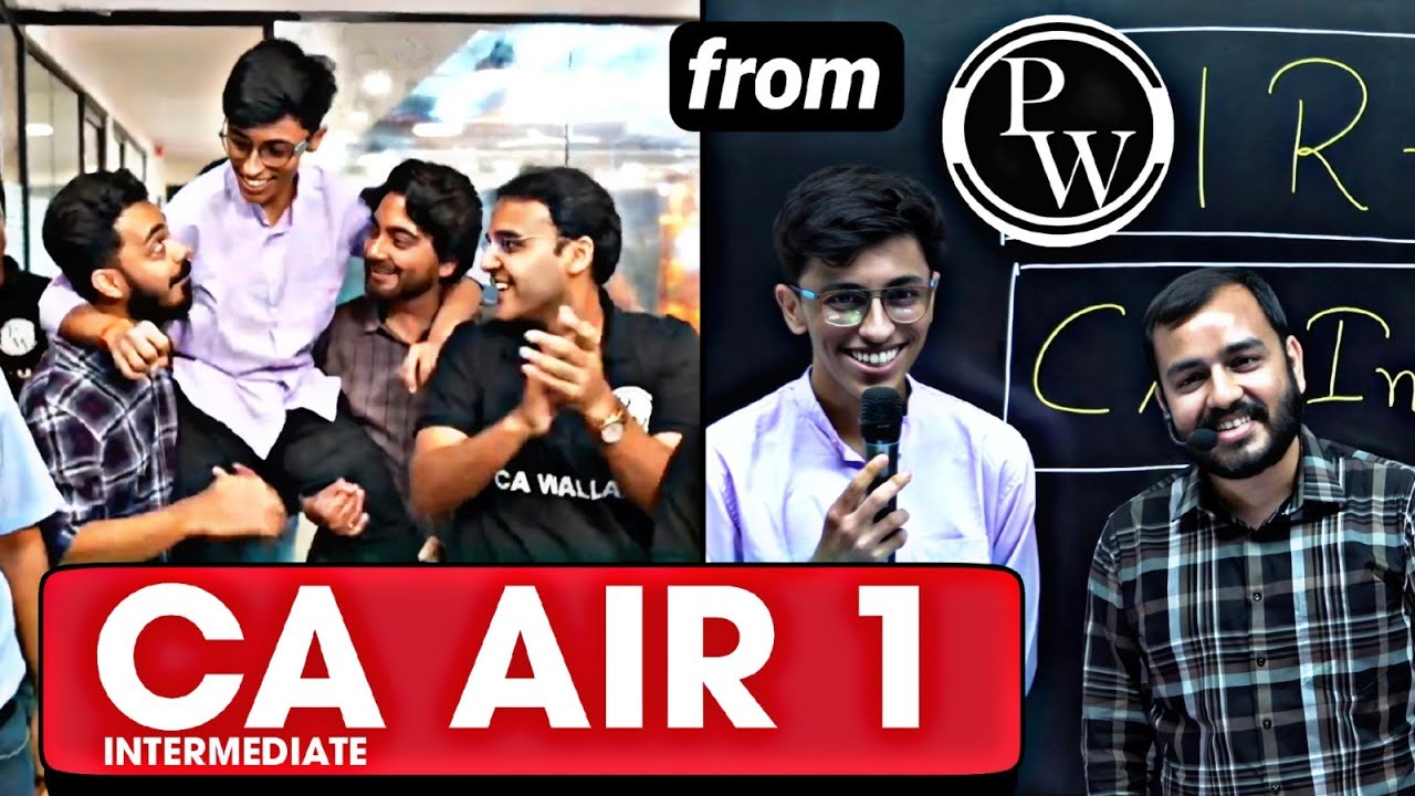AIR 1 - CA Intermediate || History CREATED in the world of CA || CA Topper from PW