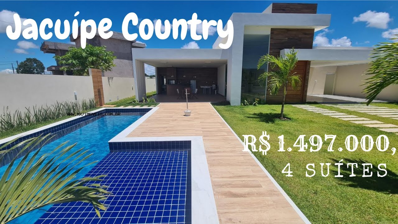 Jacu&iacute;pe Country. Barra do Jacu&iacute;pe. Lote 750 m&sup2;, 4 Su&iacute;tes. R$ 1.390.000,