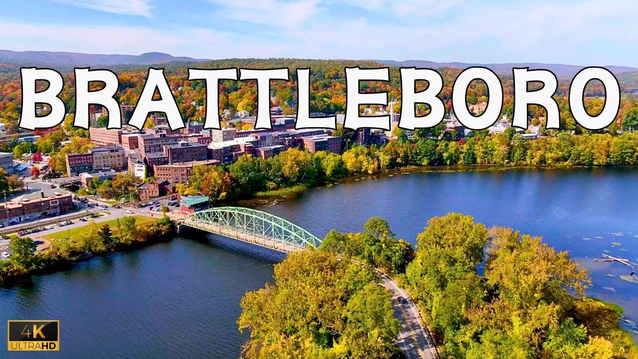 Brattleboro, Vermont, USA 🇺🇸 4K | Drone Footage