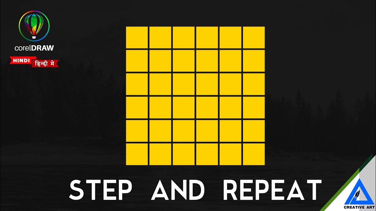 Step and repeat| coreldraw in Hindi / हिन्दी मे