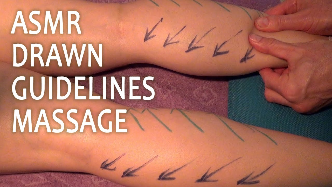 ASMR Massage by Scheme, Drawing on Back and Legs