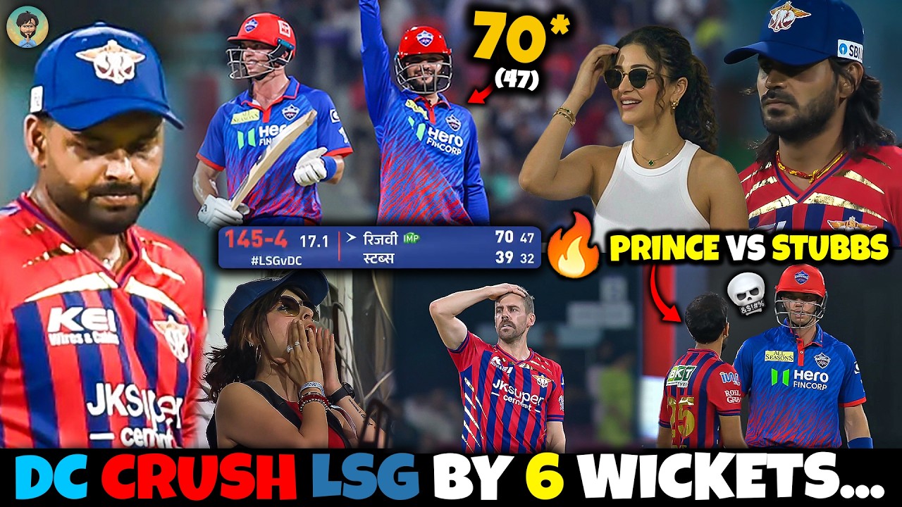 DC Crush LSG by 6 Wickets! 😮 Sameer Rizvi 70* 🔥 LSG vs DC