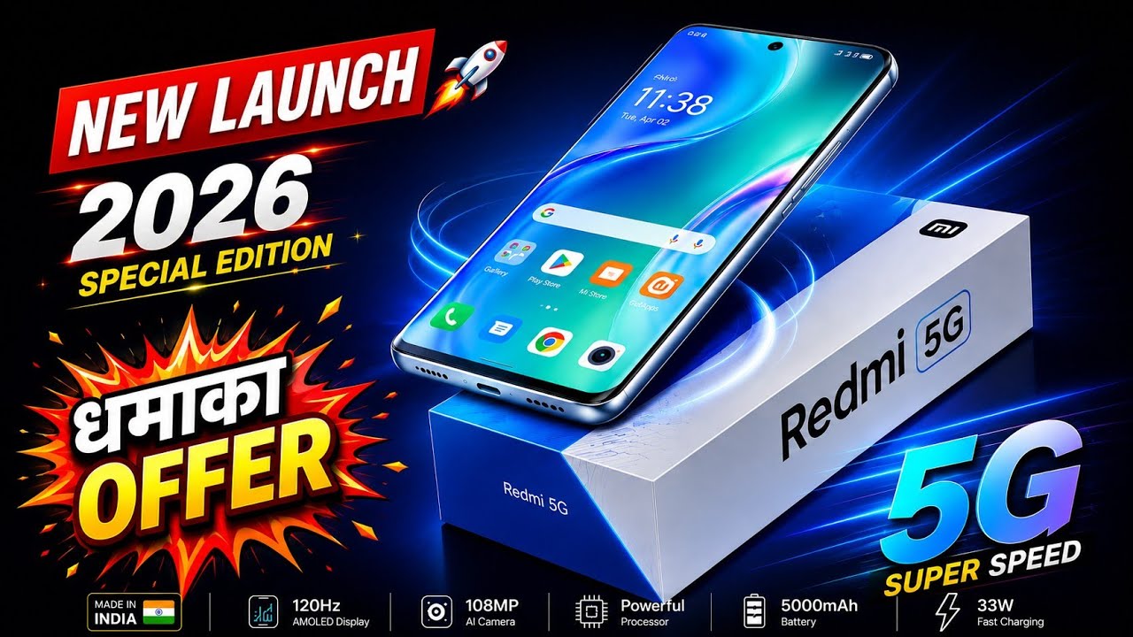 New 5G Mobile 2026⚡Redmi A4 5G unboxsing⚡Best 5G Smartphone 2026⚡Jio Phone 3 unboxsing 
