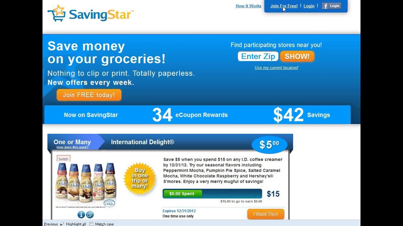 How To Sign up and use SavingStar
