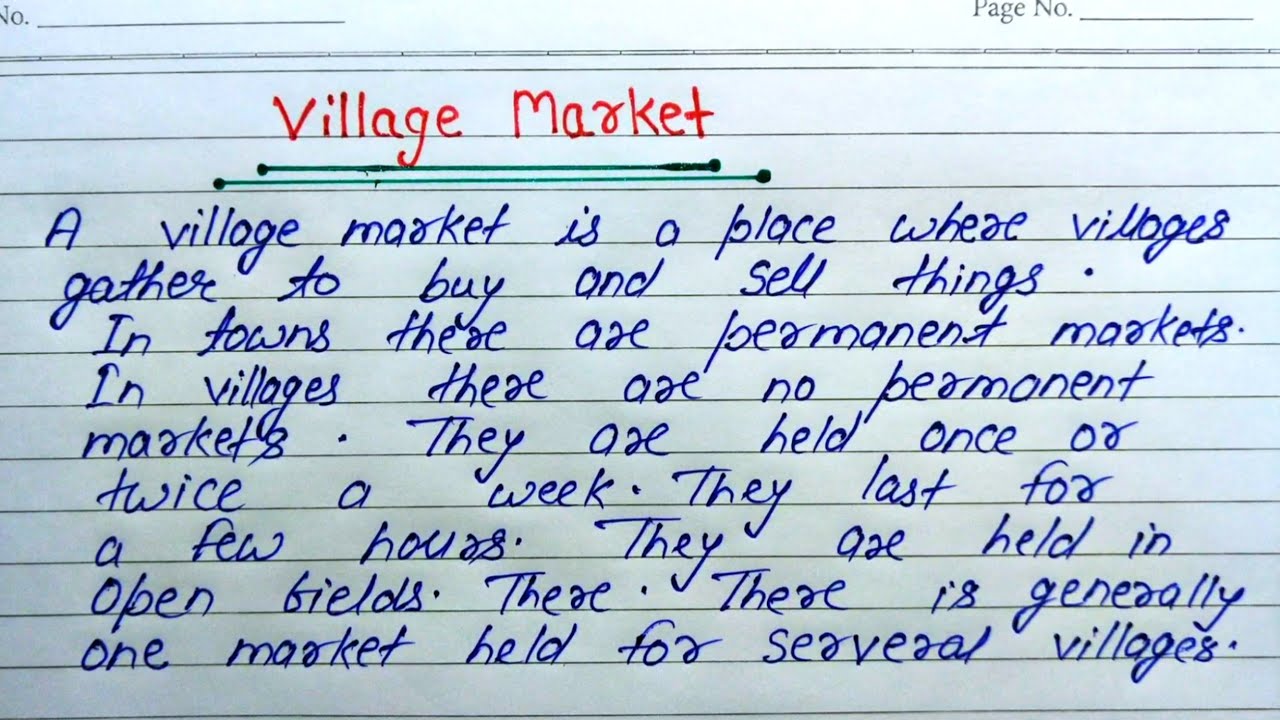 Village Market essay in English || Write an essay on Village Market