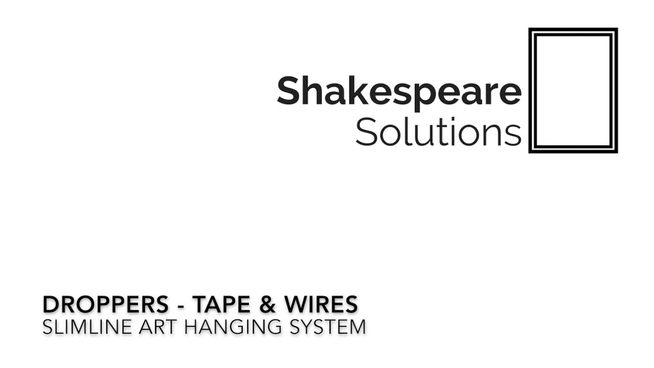 Slimline Art Hanging System - Droppers  Clear Tape & Stainless Steel Cable (wires)