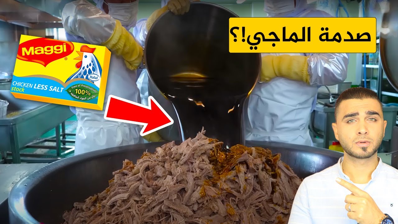 صُدمت من حقيقة مكعبات الماجي🐔 هل فعلاً فيها دجاج؟ شاهد ما وجدناه في المصنع😱