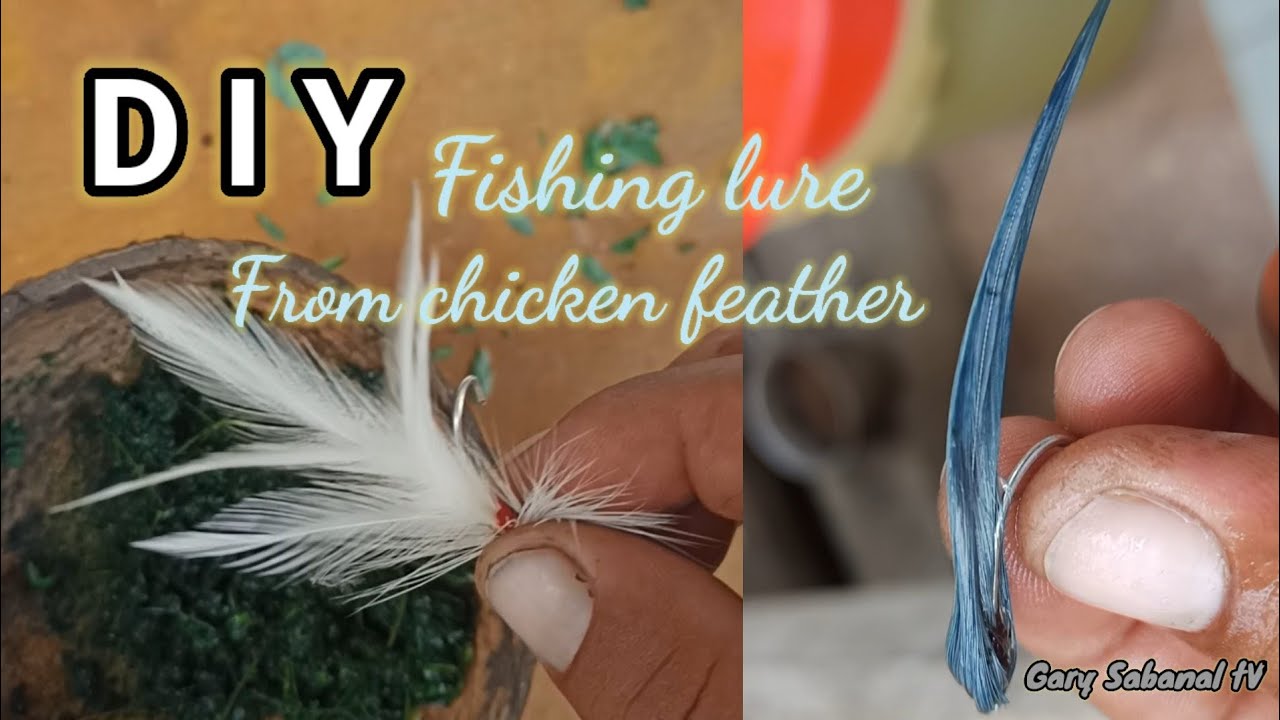 TUTORIAL/HOW TO MAKE FISHING LURE USING CHICKEN FEATHERS #FISHINGLURE #LURETUTORIAL