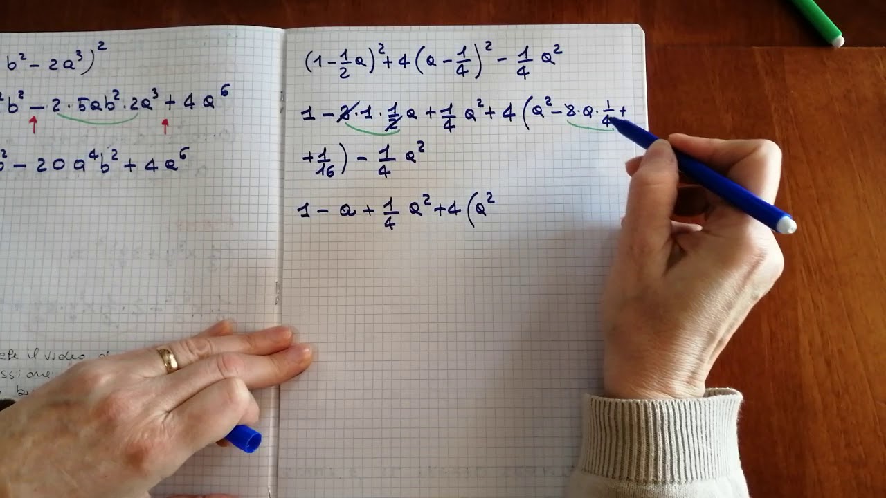 Espressione con quadrato di binomio