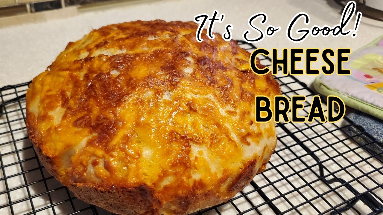 Easy No-Knead Artisan Cheese Bread | How to Make