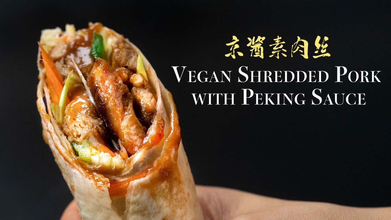 🌿 Soya Chunks Recipe｜How to Make  Vegan Shredded Pork with Peking Sauce [Wrap or with Rice]