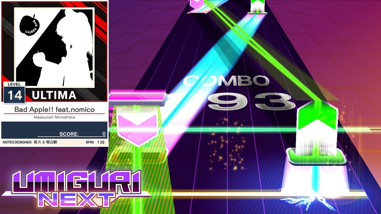 【UMIGURI NEXT】Bad Apple!! feat.nomico [ULTIMA 14]【創作譜面】