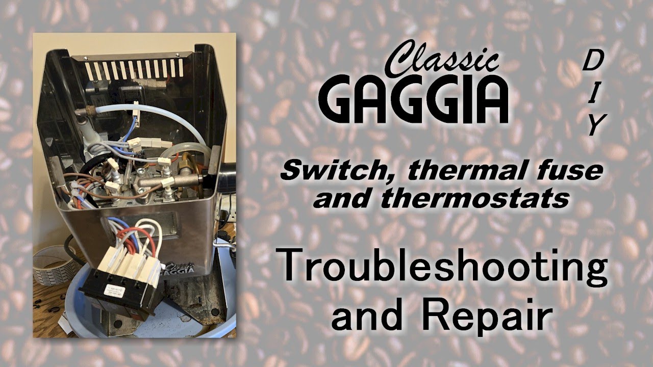 Gaggia Classic 2 - service switch - replace pump, fuse & thermostats