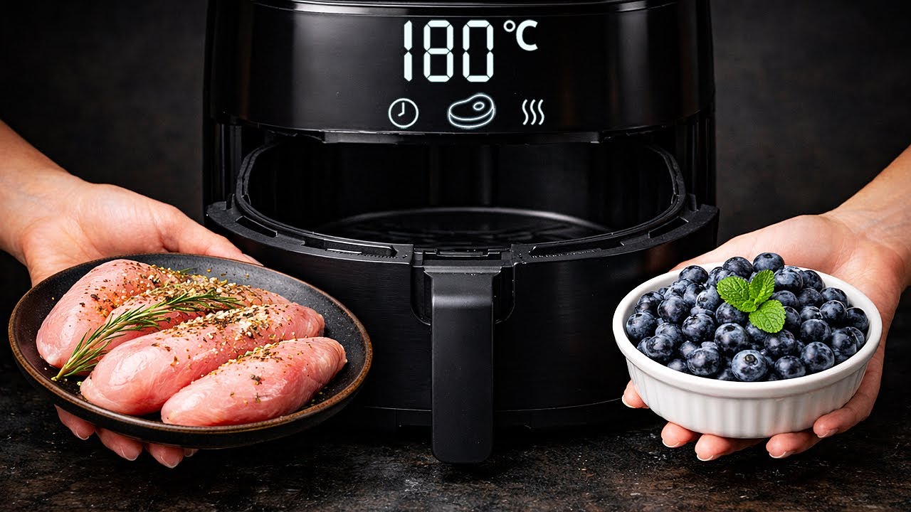 Ein komplettes Abendessen aus dem Airfryer – Hauptgericht & Dessert