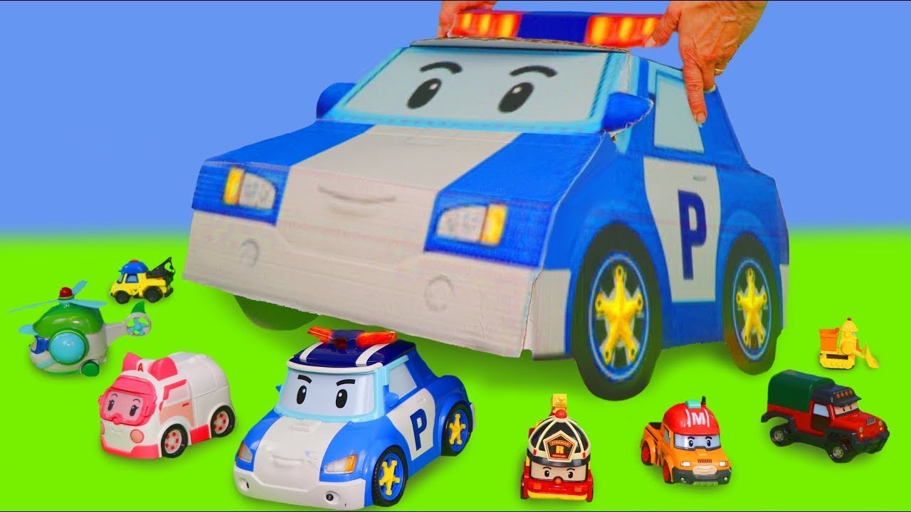 Robocar Poli Roy & Amber Camiones coche de policía juguetes - Police toys cars for kids