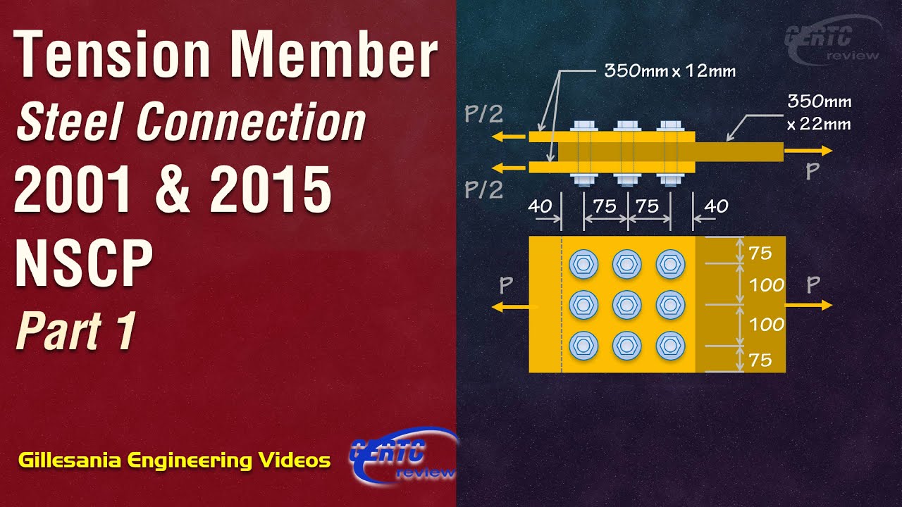 Part 1 - Tension Member, Steel Connection (2001 & 2015 NSCP)