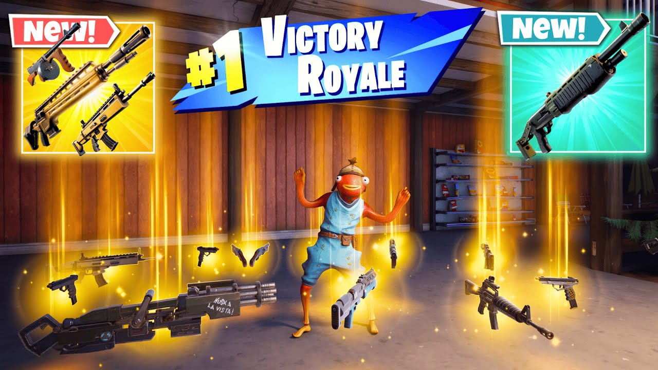 MEGAZORD ALL MYTHIC GUNS IN FORTNITE! (NEW! Fortnite Chapter 7 Season 1)