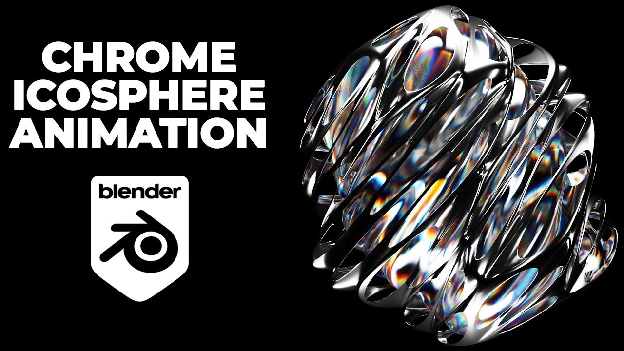 Chrome icosphere animation in Blender