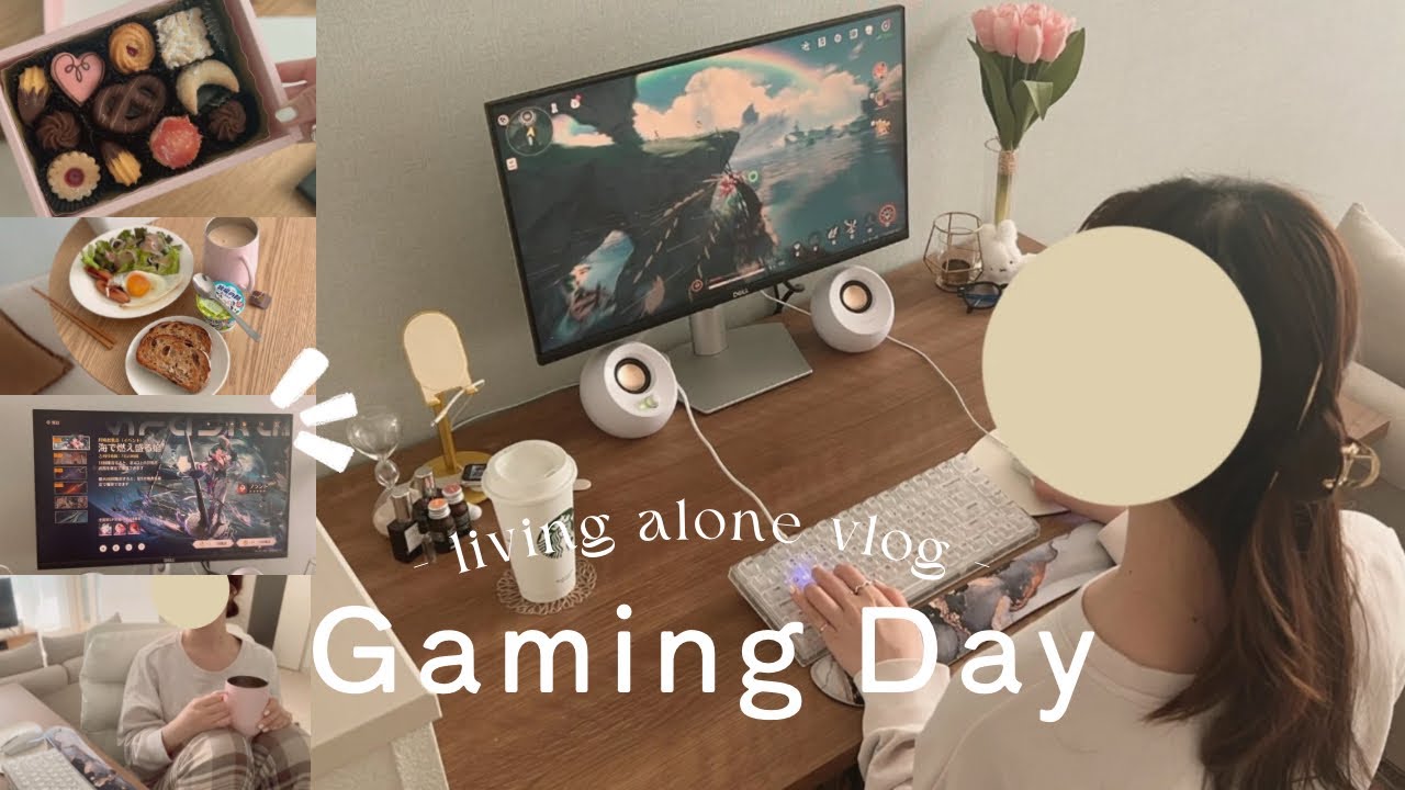 ゲーム好き社会人の本気Game Vlog🎮❤️‍🔥 | 鳴潮ブラントガチャ | おうちカフェ☕️🍰 | 29歳ひとり暮らし