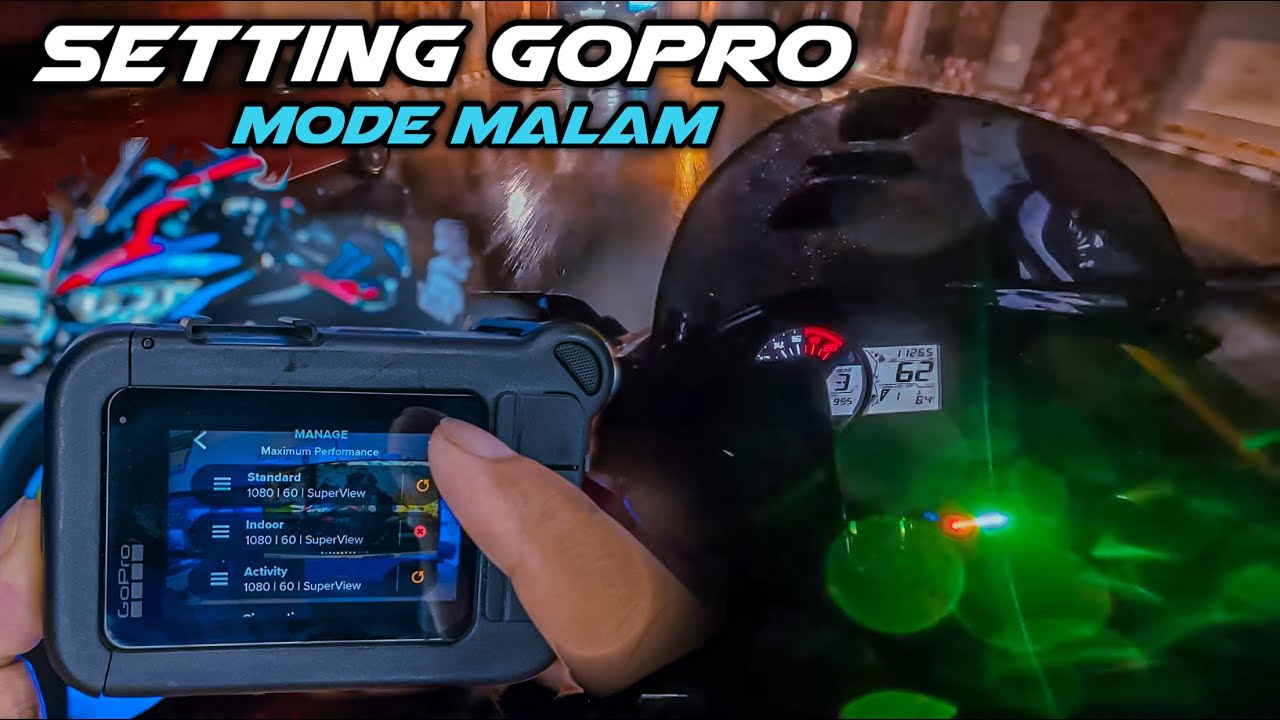 BEST GOPRO SETTING FOR MOTOVLOG MODE MALAM GOPRO 10‼️VIEW TERBAIK HEMAT BATERAI+MEMORY #goprosettup