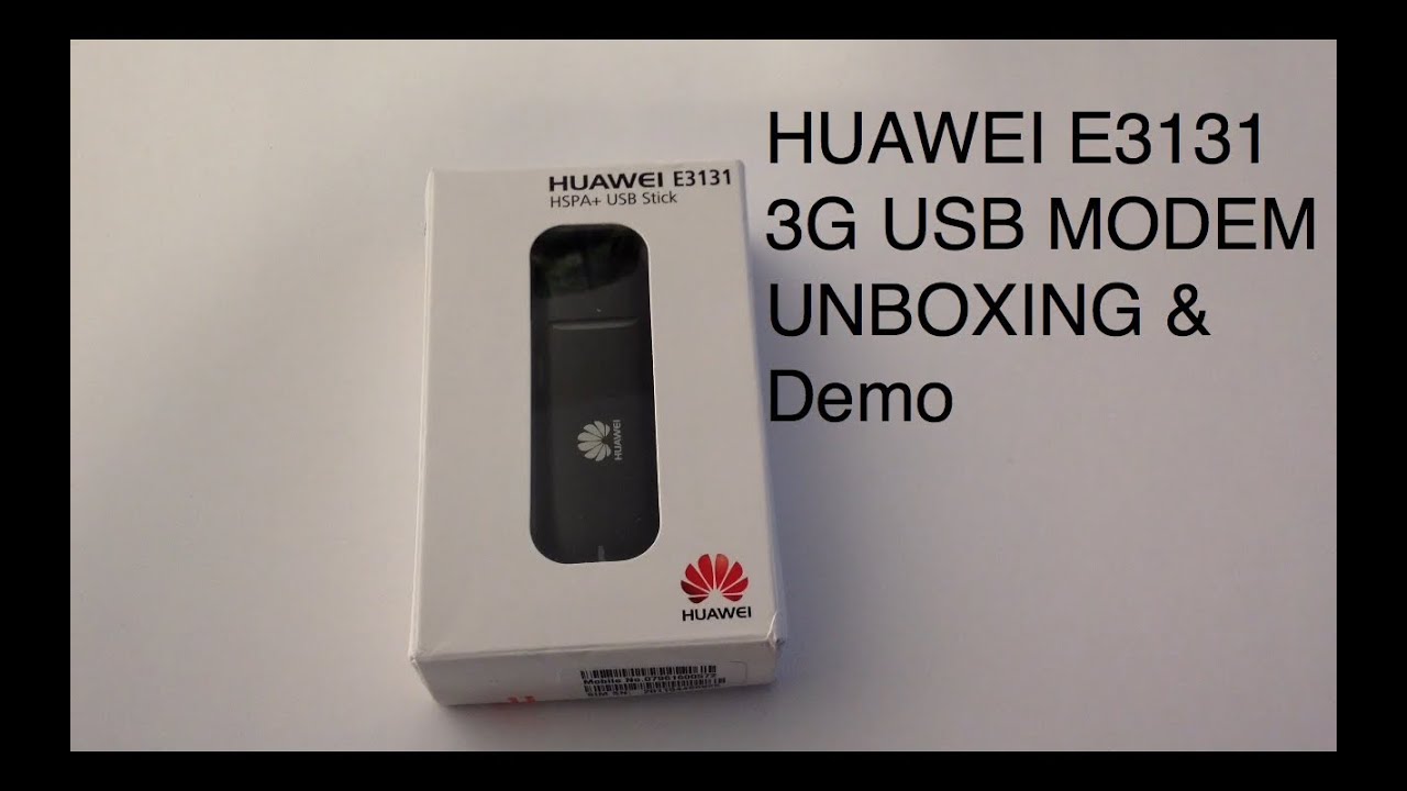 HUAWEI E3131 3G USB STICK MODEM 21.6 Mbps - Unboxing, setup and demo