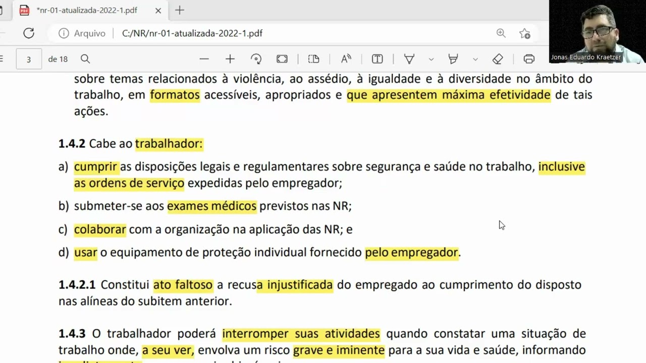 NR 1 comentada   aula 2