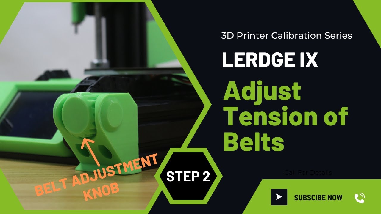 3D printer calibration for Lerdge iX | Step 2: Adjust the tension of the belts