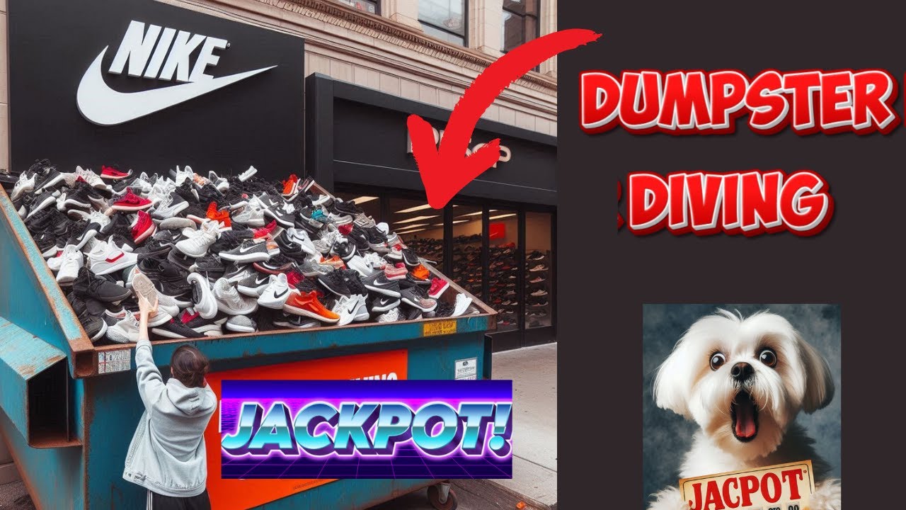SHOCKING: Dumpster Diving at Nike Shoe Store in Big City Reveals Outrageous Secrets! 😱