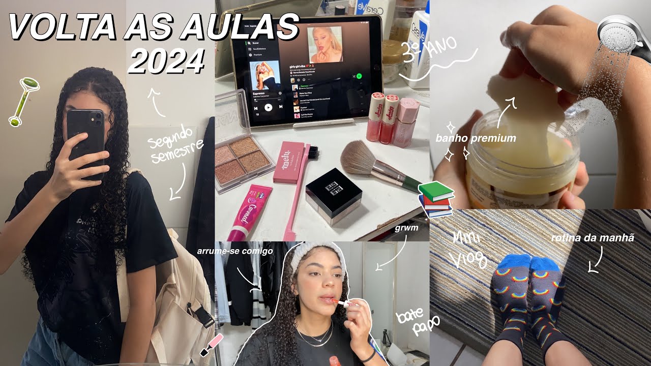 primeiro dia de aula 2024 *pós férias* 📚| rotina & arrume-se comigo.