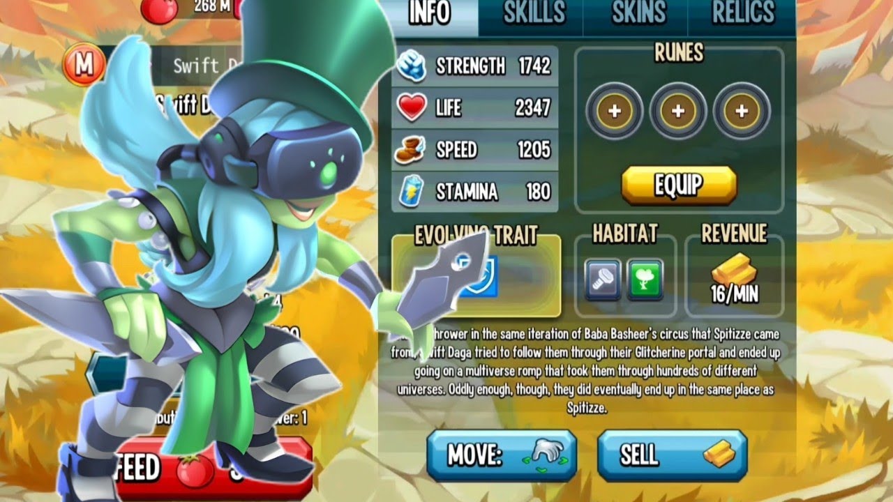 Monster Legends : SWIFT DAGA Level 100 [New Legend Pass Free Monster]