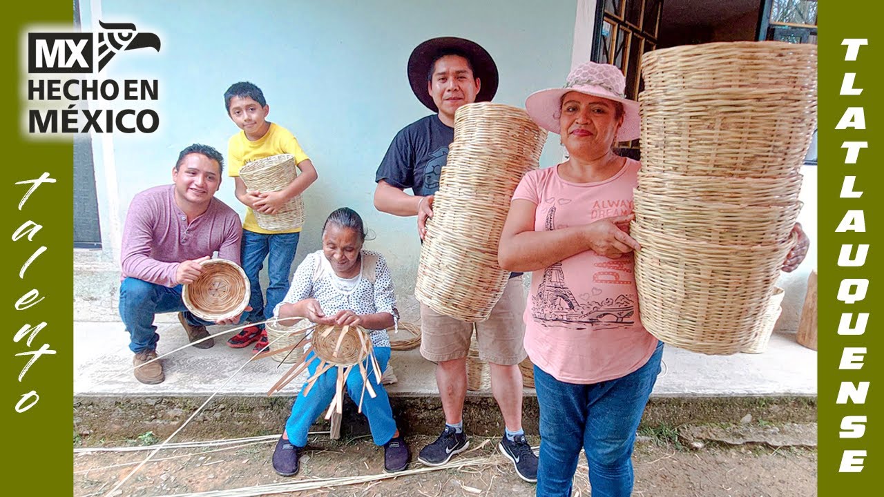 Canastas artesanales desde el pueblo mágico de Tlatlauquitepec, Puebla
