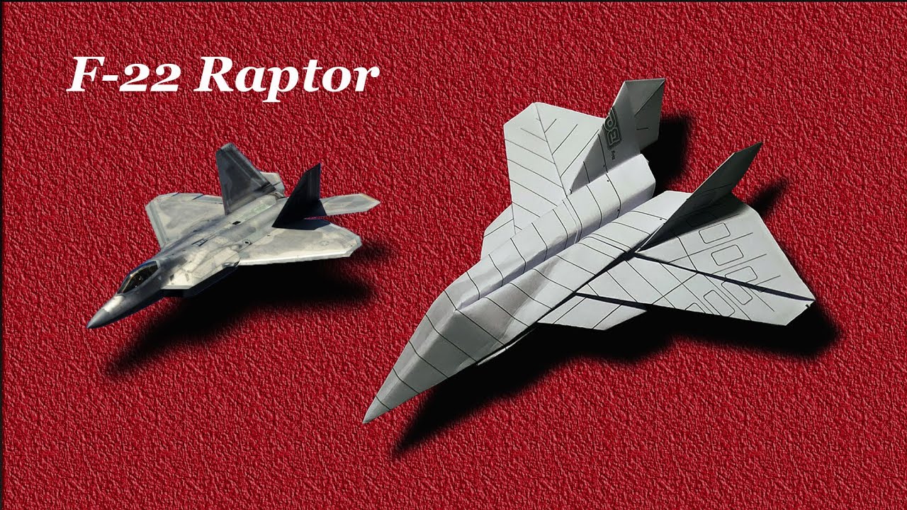 Origami Pesawat Jet Kertas F-22 Raptor