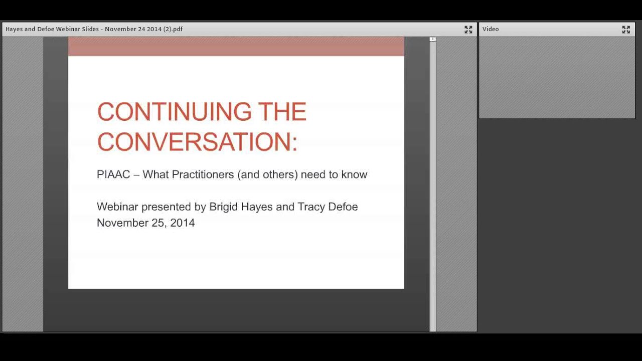 Practical PIAAC: Continuing the Conversation