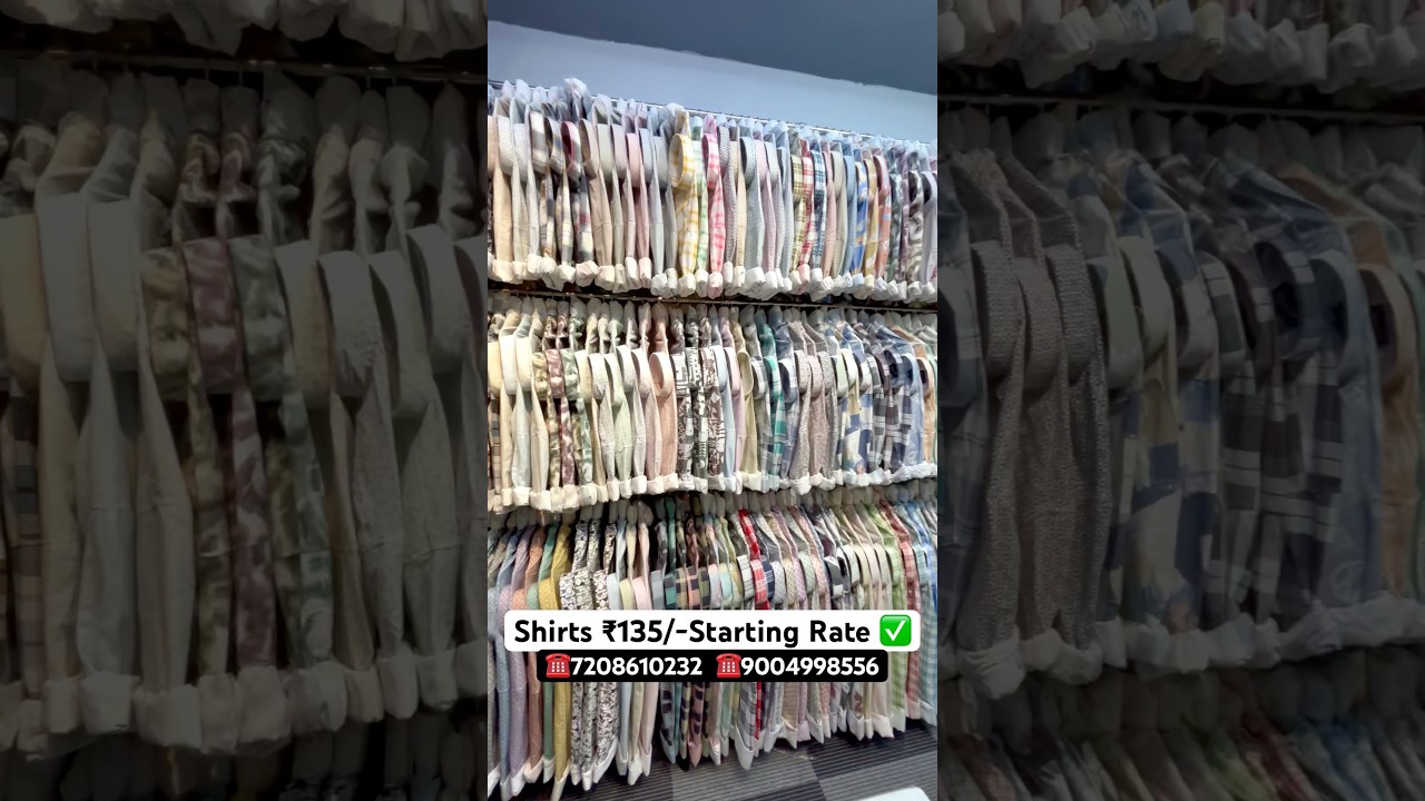 Shirts ₹135/- Shirts Manufacturer In Mumbai, Mumbai Shirt Wholesale Market 