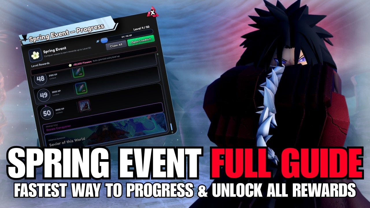 SPRING EVENT FULL GUIDE! FASTEST WAY TO LEVEL 50 + BEST FLOWER FARM! (Anime Vanguards)