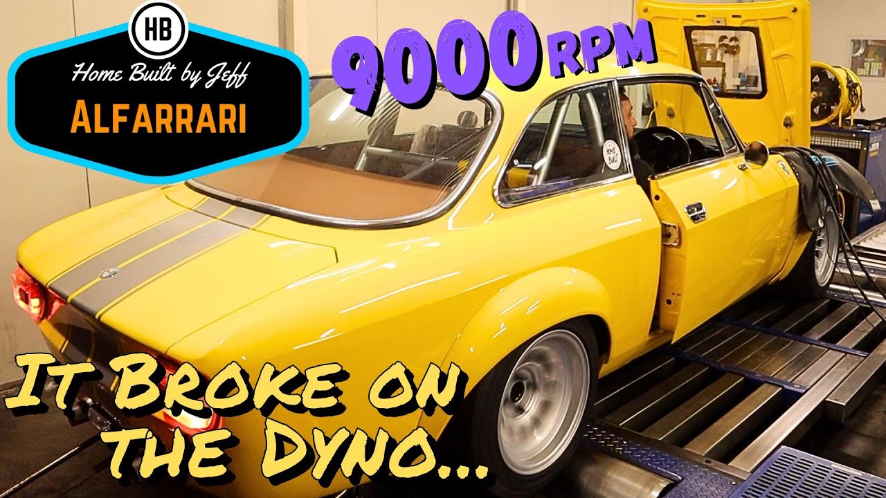 9000 об/мин на динамометре... а потом он сломался - двигатель Ferrari, сборка Alfa 105, часть 200