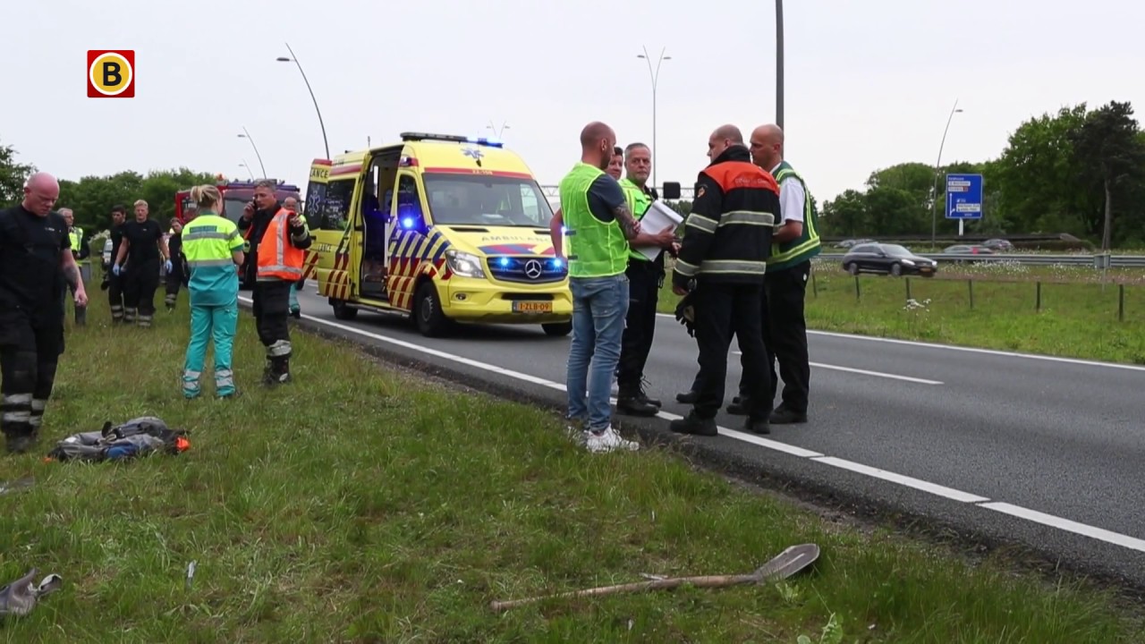 Vrachtwagenchauffeur overleden bij ongeluk op N2 bij Eindhoven