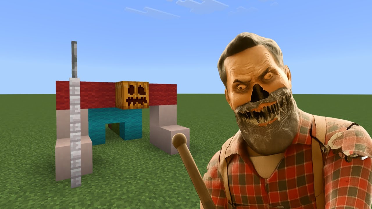Модификация «Оно: Глава вторая» с Пеннивайзом и Полом Баньяном в Minecraft PE