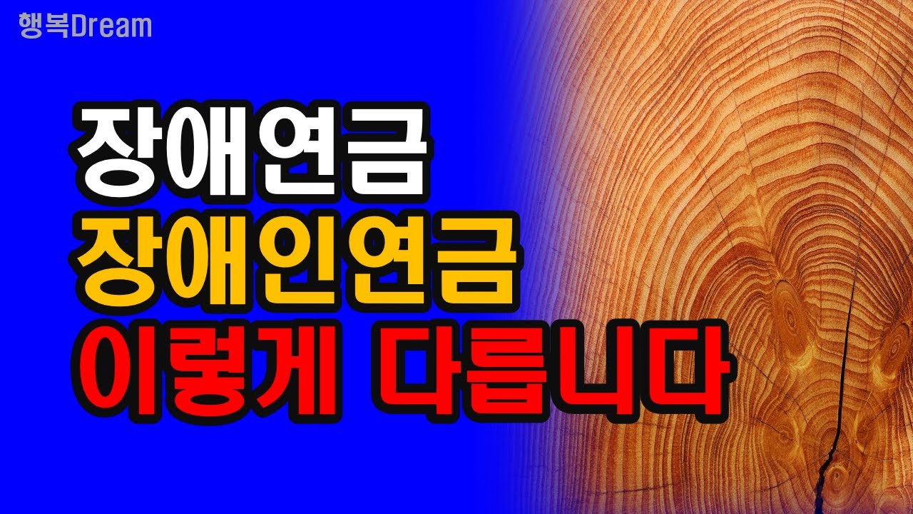 장애연금과 장애인연금은 이렇게 다릅니다 / 장애연금과 장애인연금의 차이점, 중복신청가능합니다