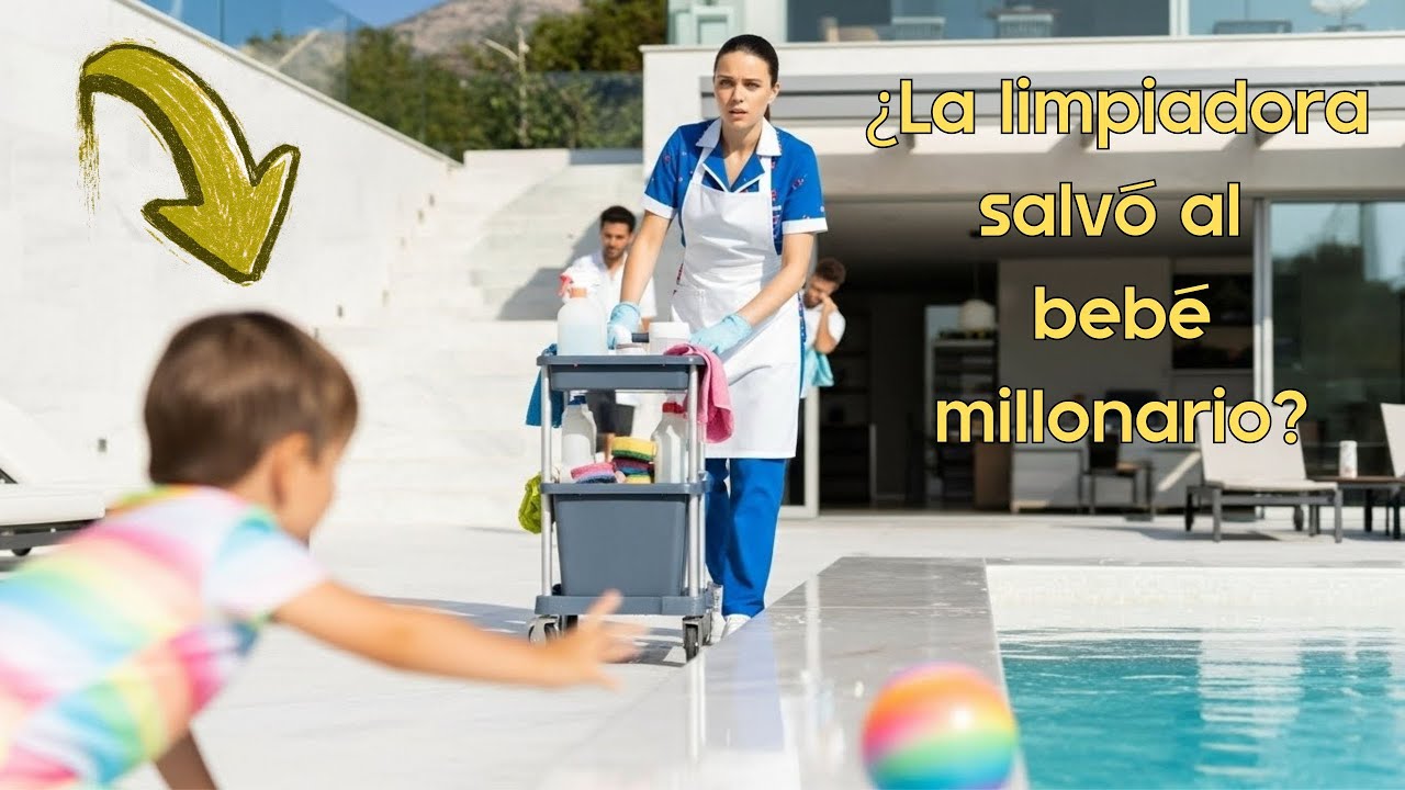 ¿El bebé millonario se ahogaba… y la limpiadora lo salvó? Mira lo que pasó después 😱