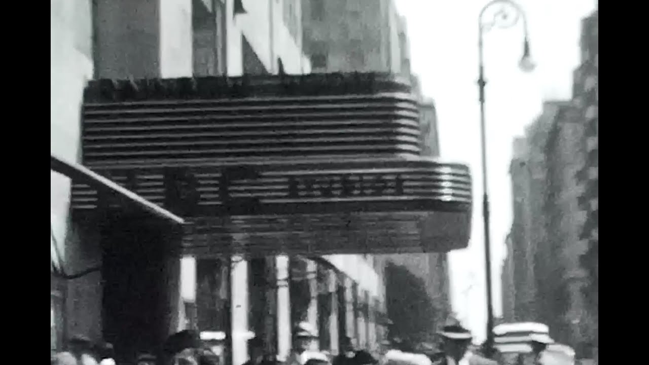 New York City 1937 - Amazing Vintage Black and White Footage Through Scenes of NYC 6th Avenue